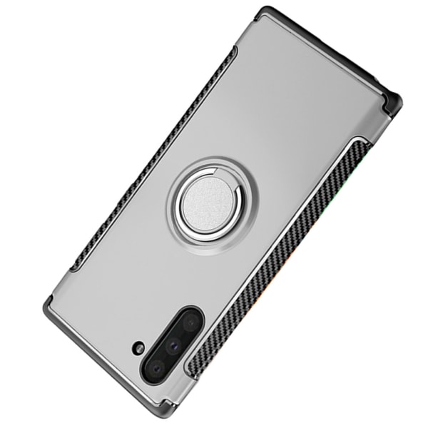 Samsung Galaxy Note10 - Exklusivt Floveme Skal med Ringhållare Silver