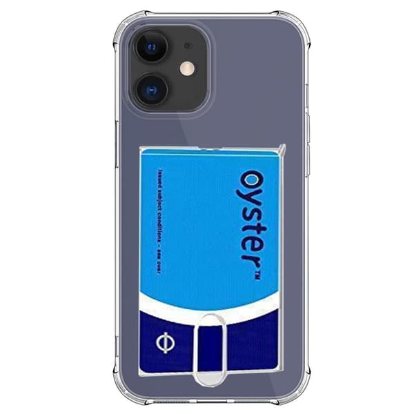 Glat stødabsorberende cover med kortrum - iPhone 12 Mini Transparent