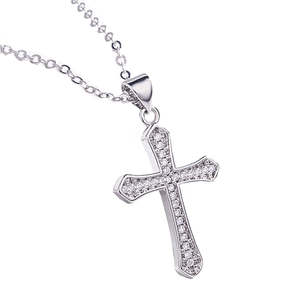 Stilrent Kors Halsband Silver