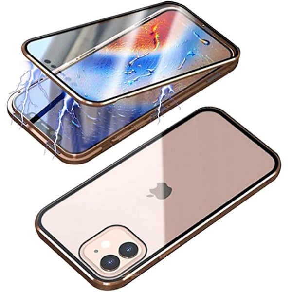 Praktisk magnetisk dobbeltskal - iPhone 12 Silver