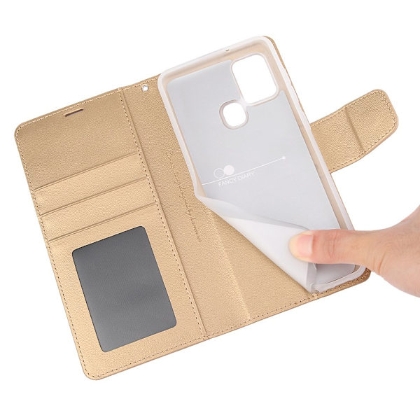 Plånboksfodral - Samsung Galaxy A21S Guld