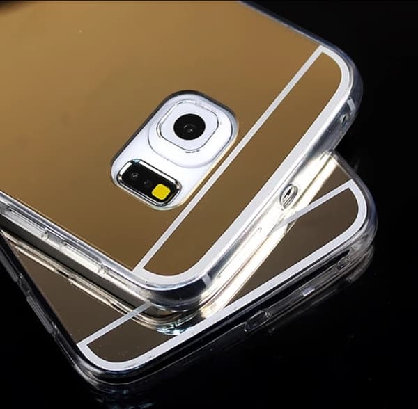 S6 Edge Spegelskal SVART