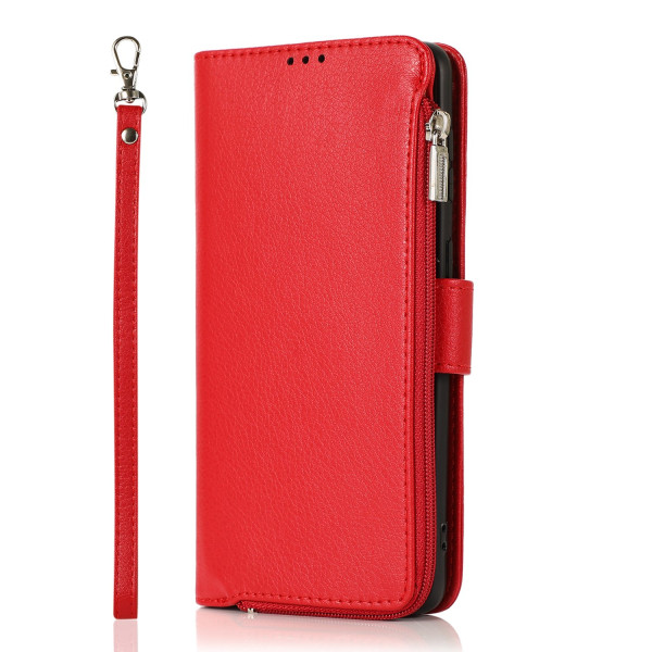 Glatt lommebokdeksel - Samsung Galaxy S21 Plus Röd