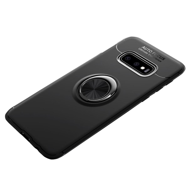 Praktisk deksel med ringholder (AUTO FOCUS) - Samsung Galaxy S10e Svart/Blå