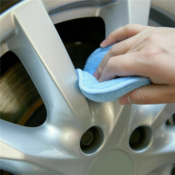 Smidig Slittålig Mikrofiber Rengörings Svamp Blå
