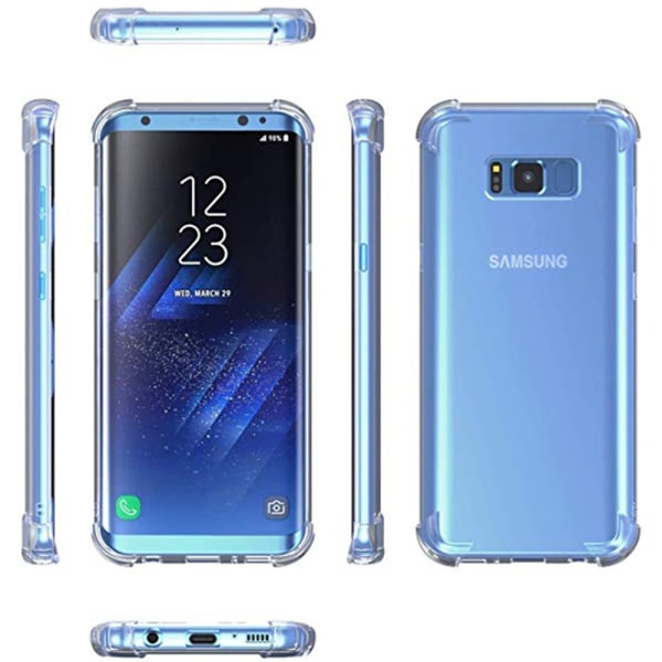 Støtdempende silikondeksel (FLOVEME) - Samsung Galaxy S8 Transparent/Genomskinlig
