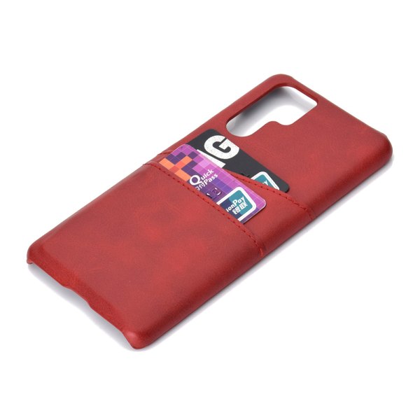 Käytännöllinen kansi korttilokerolla - Samsung Galaxy S22 Ultra Röd