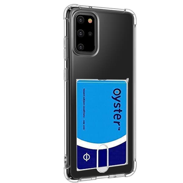 Skal med Kortfack - Samsung Galaxy S20 Plus Transparent