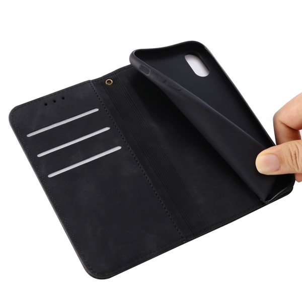 Glatt lommebokdeksel (FLOVEME) - iPhone 11 Pro Max Mörkbrun