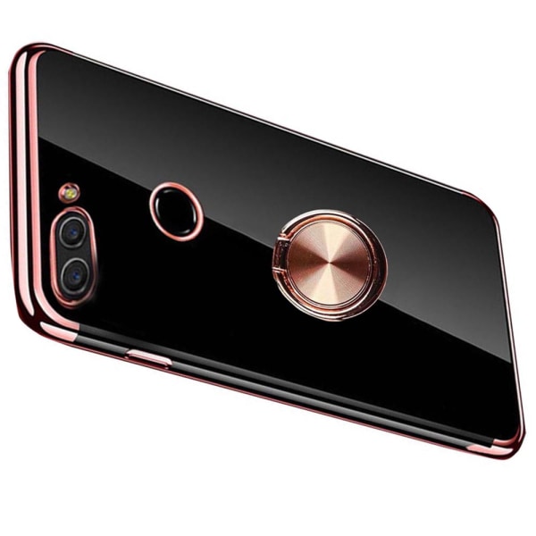 Stødabsorberende cover med ringholder - Huawei P Smart 2018 Roséguld