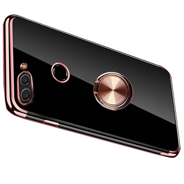 Stötdämpande Skal med Ringhållare - Huawei P Smart 2018 Roséguld