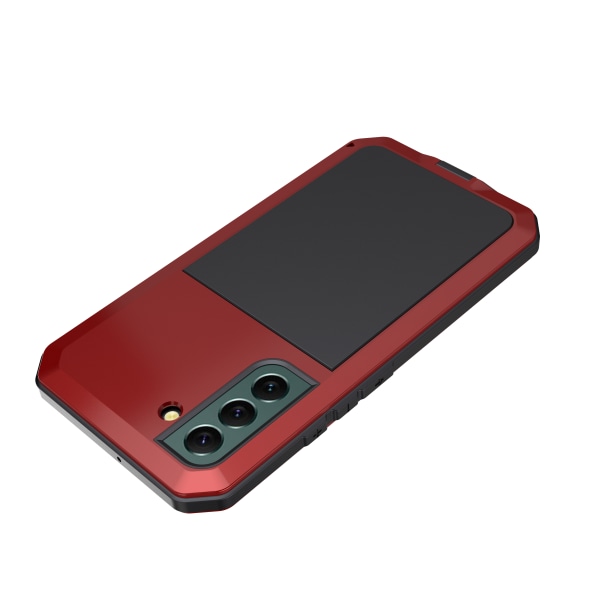Slitesterk 360-deksel i aluminium - Samsung Galaxy S22 Röd