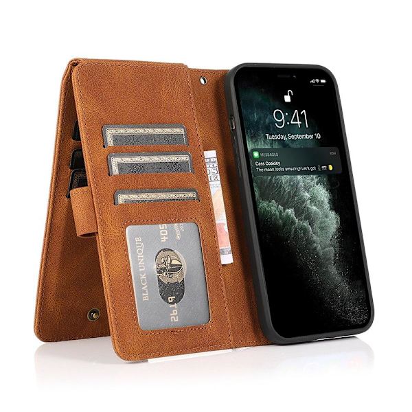 Tankevækkende Wallet-etui - iPhone 12 Svart