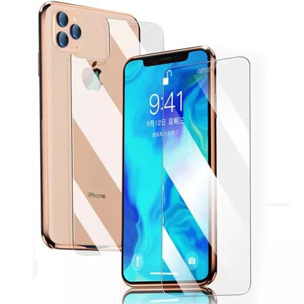 3-PACK 3-in-1 Fram- & Baksida + Kameralinsskydd iPhone 12 Pro Transparent