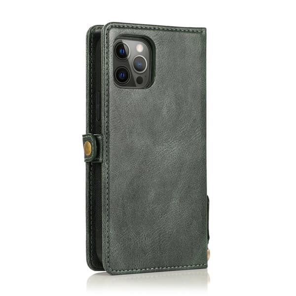 Elegant plånboksfodral i läder för iPhone 15 Pro Max Roséguld