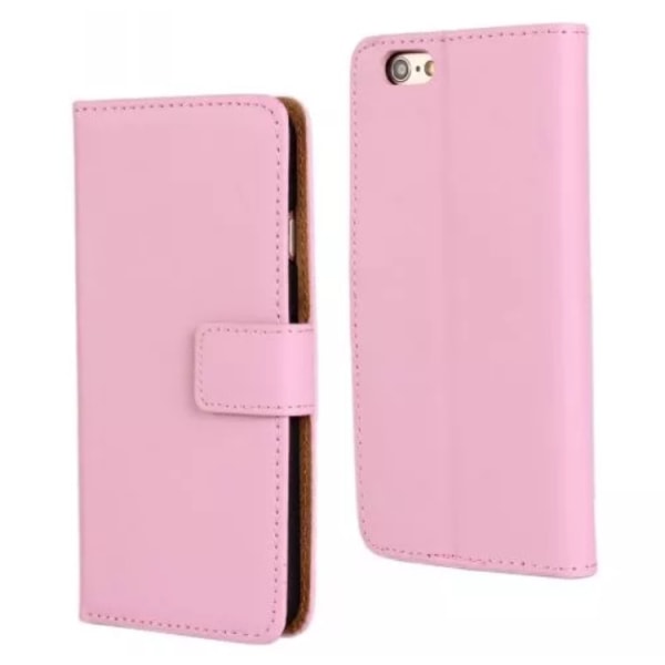 Stilrent VINTAGE Pl�nboksfodral i l�der f�r iPhone 6/6S Ljusrosa