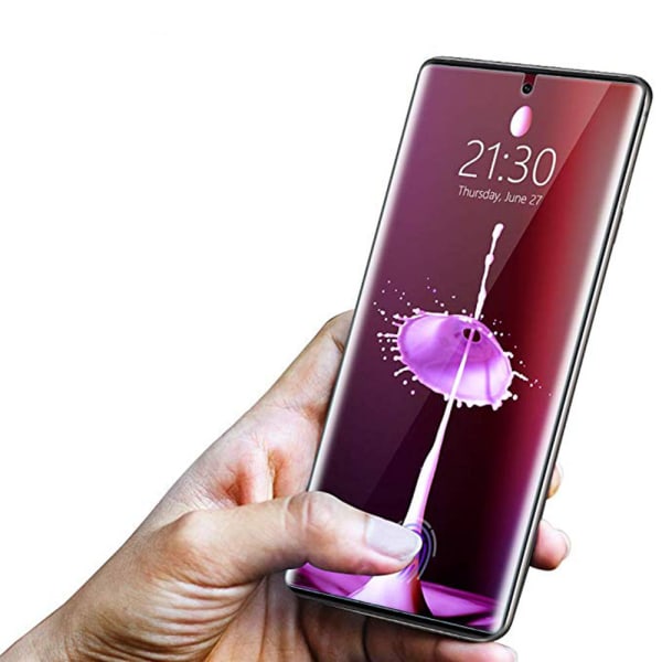 Edessä ja takana Note10+ näytönsuoja 9H Nano-Soft ProGuard Transparent/Genomskinlig