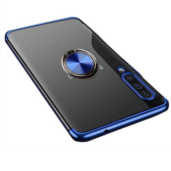 Praktiskt Silikonskal Ringhållare - Samsung Galaxy A50 Röd