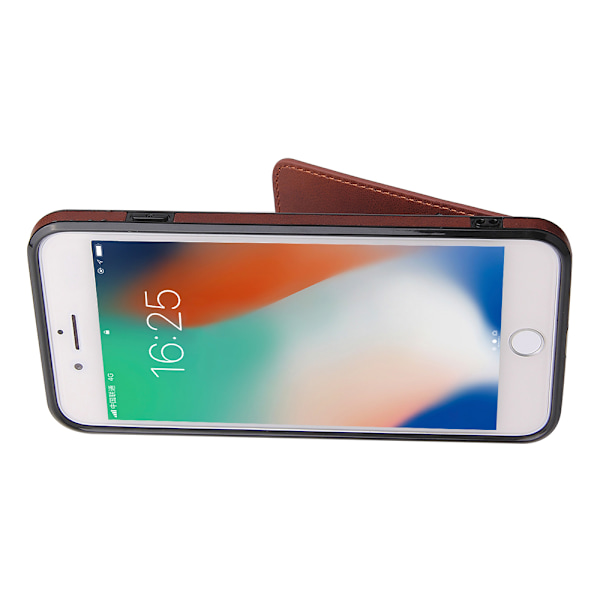 Kraftfullt Skal med Kortfack - iPhone 8 Plus Mörkblå