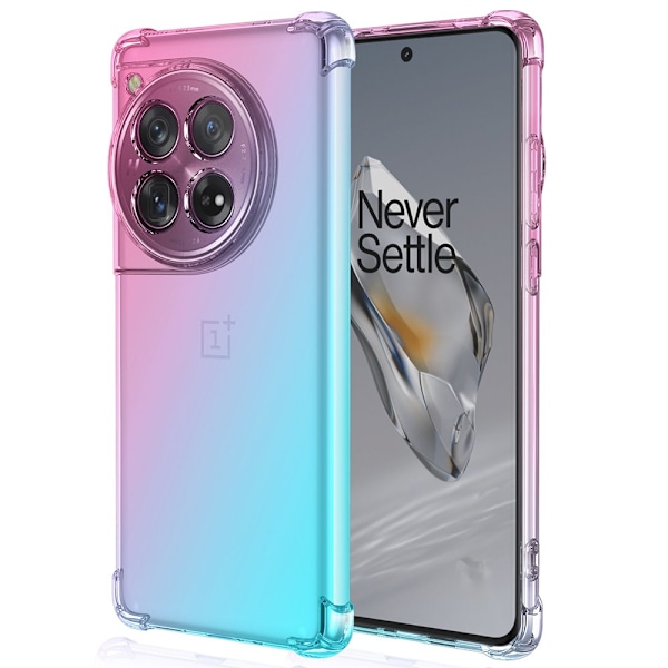 OnePlus 12 Klar Design - Maximalt Skydd, Minimalistisk Look Blå/Rosa