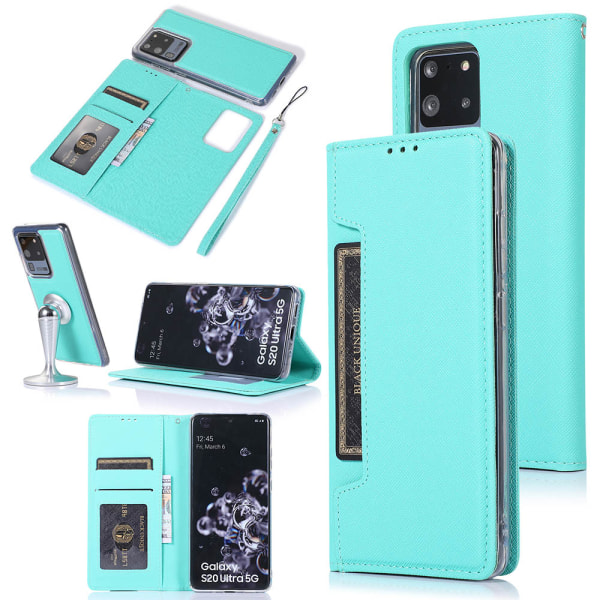 Samsung Galaxy S20 Ultra - Smidigt Stilsäkert Plånboksfodral Grön