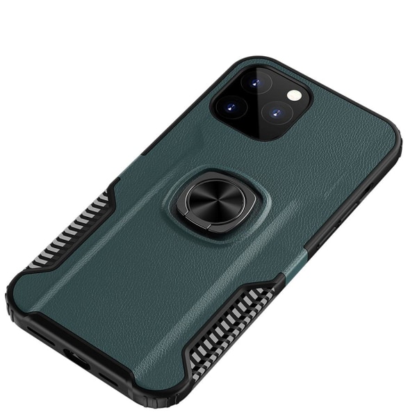 Sileä kansi sormustelineellä - iPhone 12 Pro Max Mörkblå