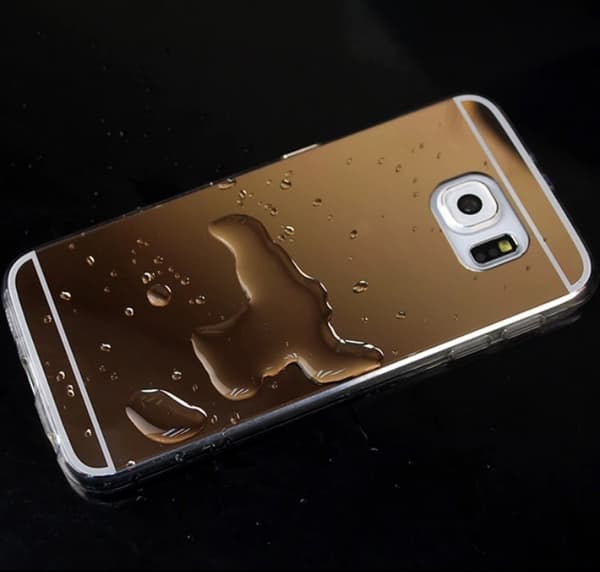 S6 Edge Spegelskal SVART