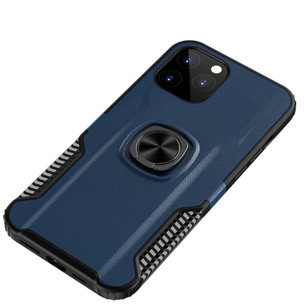 Sileä kansi sormustelineellä - iPhone 12 Pro Max Mörkblå