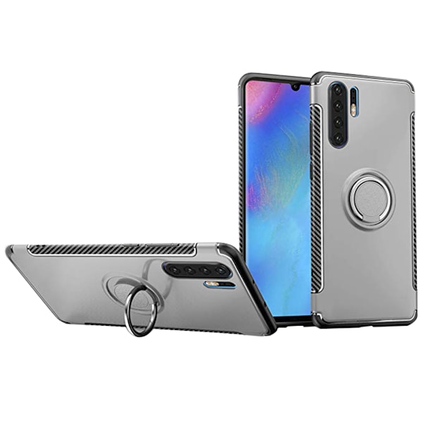 Huawei P30 Pro - Stilrent Skal med Ringhållare (FLOVEME) Silver