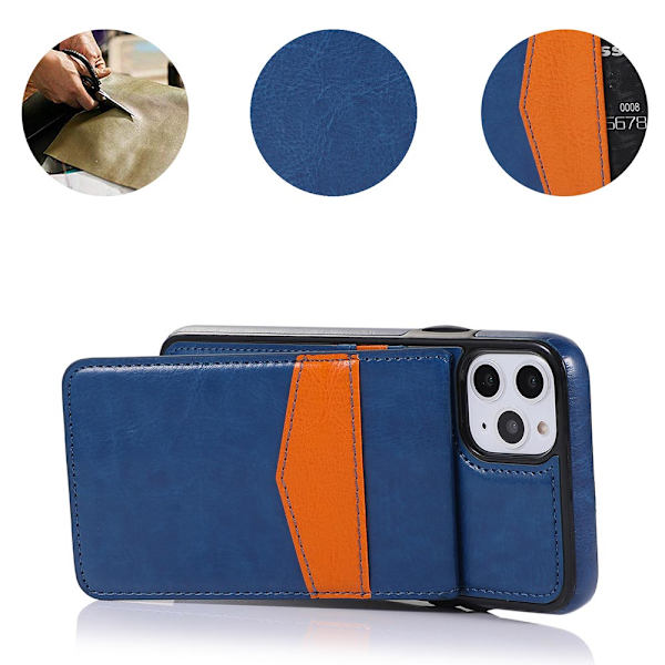 Genomtänkt (Leman) Skal med Kortfack - iPhone 11 Pro Rosaröd