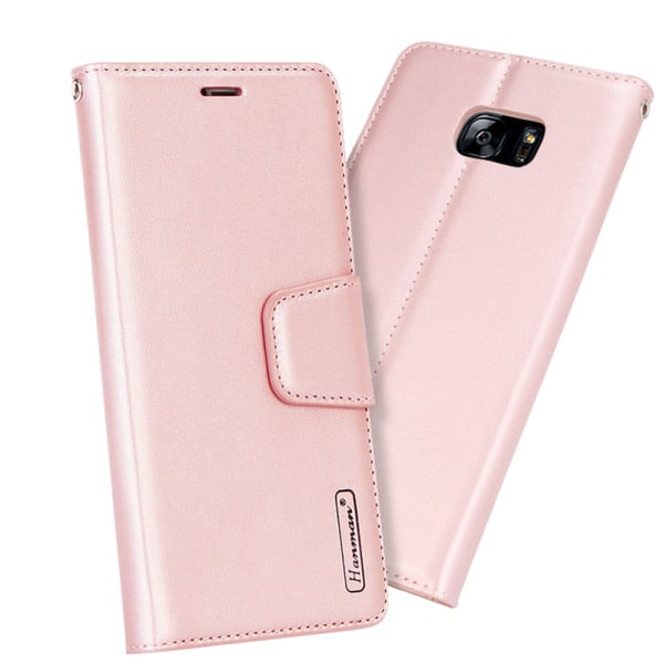 Samsung Galaxy S7 - Lompakkokotelo PU-nahkaa Hanmanilta Rosa