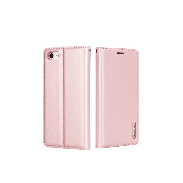 iPhone 7 - Tyylikäs nahkakotelo lompakolla (T-Casual) Roséguld