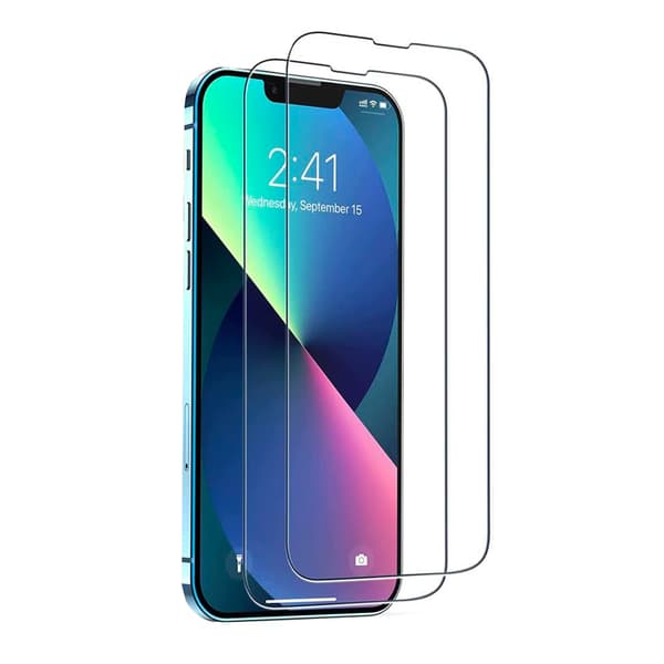 2-Pack iPhone 14 Fram- & Baksida Skärmskydd 0,3mm Transparent