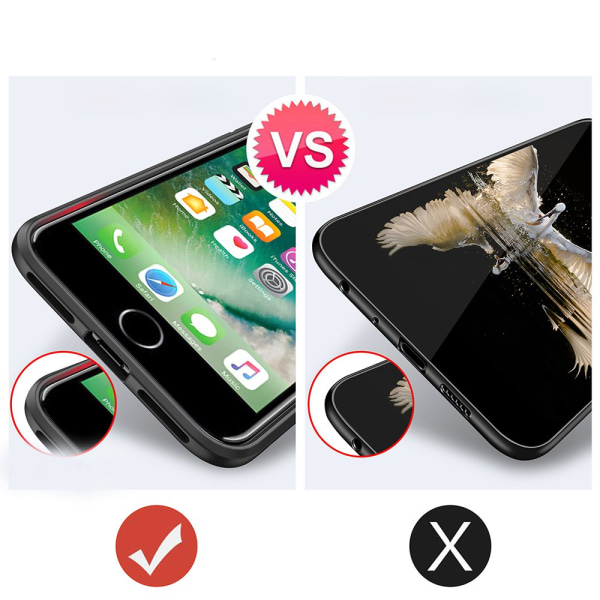 iPhone SE 2020 - Beskyttelsesdeksel med ringholder (LEMAN) Blå/Blå