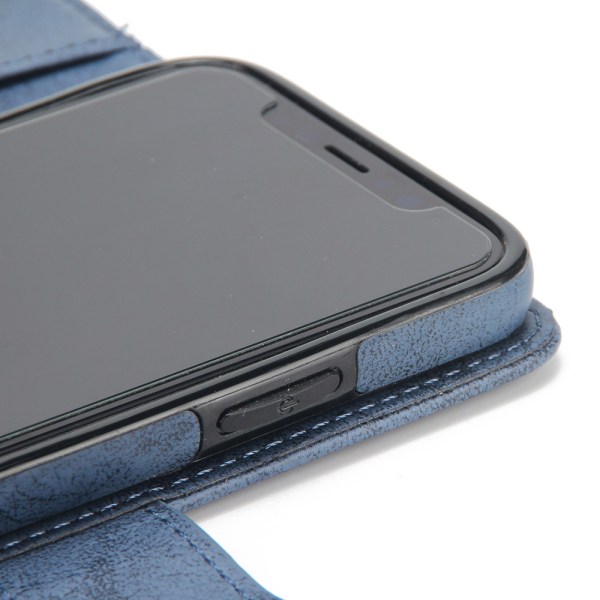 iPhone XS Max - Silk-Touch etui med pung og skal Ljusblå