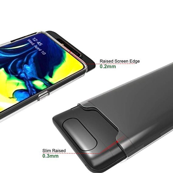 Robust silikone beskyttelsescover - Samsung Galaxy A80 Transparent/Genomskinlig