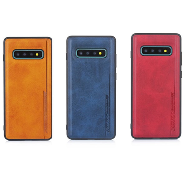 Samsung Galaxy S10+ - Eksklusivt Pu-Leather deksel fra Diaobaolee Ljusbrun