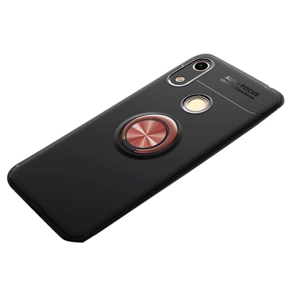Huawei Y6 2019 - Cover med ringholder Röd/Röd