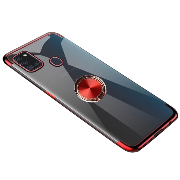 Gennemtænkt cover med ringholder - Samsung Galaxy A21S Röd