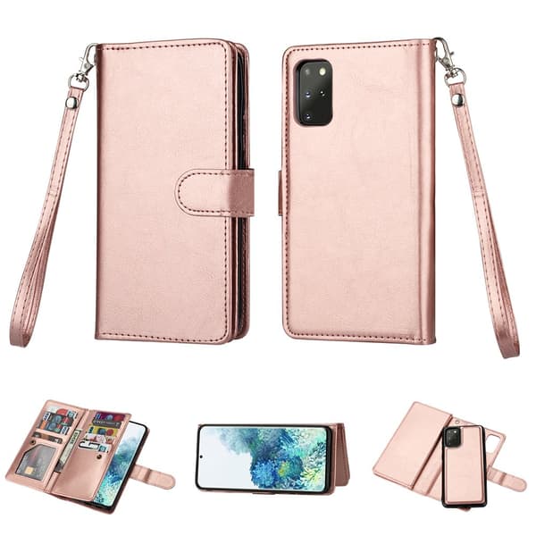 Samsung Galaxy S20 Plus - Genomtänkt Plånboksfodral Roséguld
