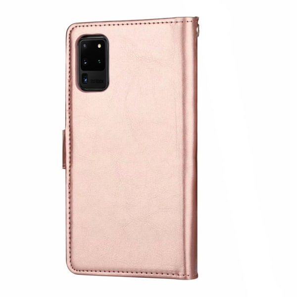 Glatt 9-korts lommebokdeksel - Samsung Galaxy S20 Ultra Roséguld