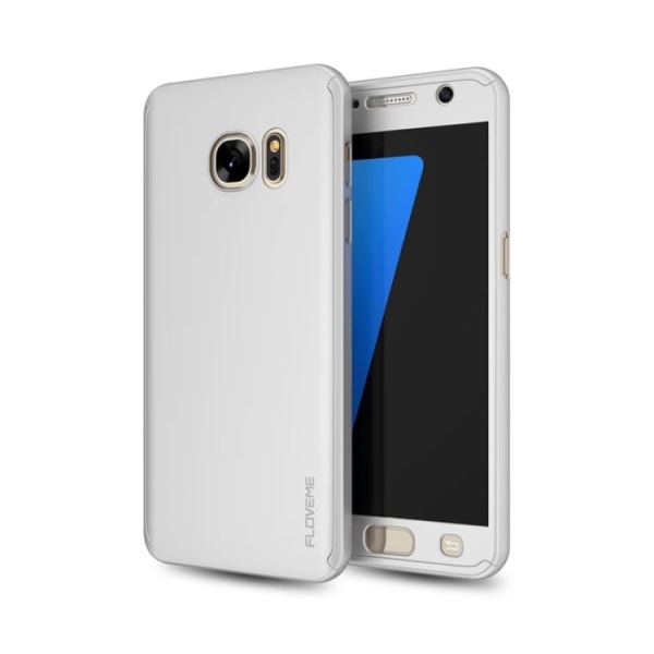 Beskyttende elegant dobbeltsidig deksel - Samsung Galaxy S7 Edge Silver
