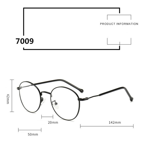 Eleganta Slittåliga Närsynt Läsglasögon Svart -2.5