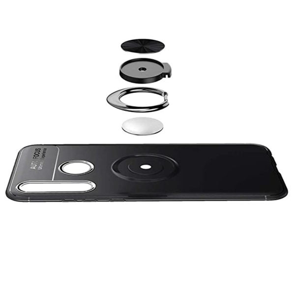 Huawei P Smart Z - Fleksibelt cover med ringholder Svart