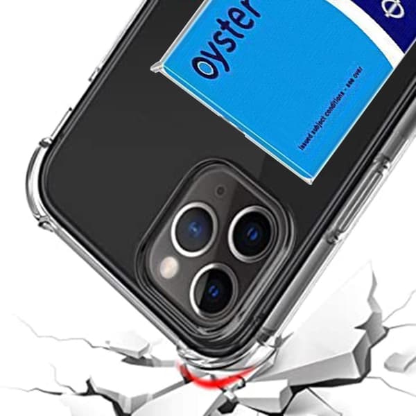 Genomtänkt Skyddsskal med Kortfack - iPhone 12 Pro Transparent