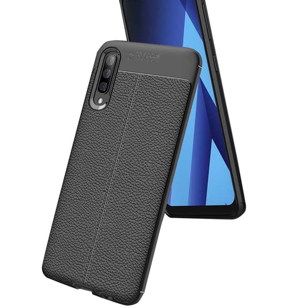 Stöttåligt Smart Silikonskal - Samsung Galaxy A50 Grå