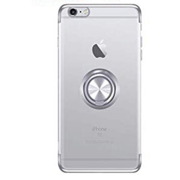 iPhone 5/5S - Silikonetui med ringholder (FLOVEME) Silver