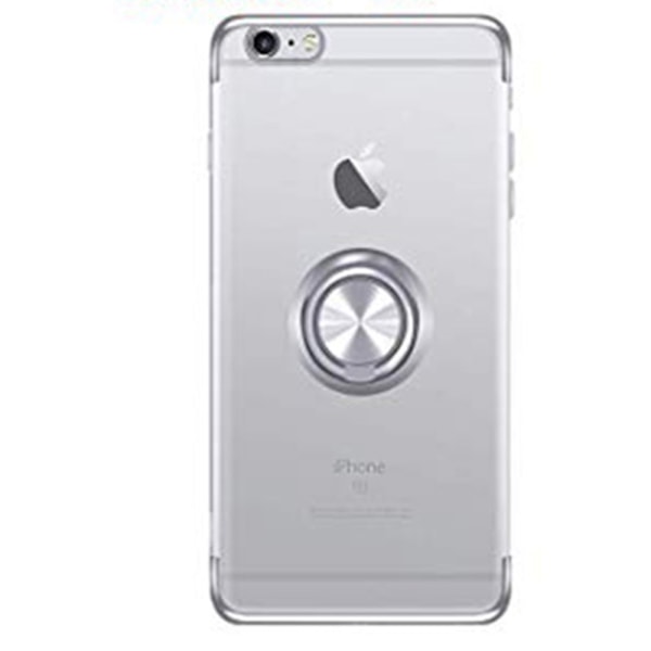 iPhone 5/5S - Silikonskal med Ringhållare (FLOVEME) Silver