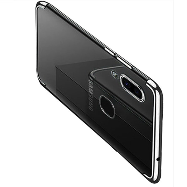 Samsung Galaxy A20E - Smart Floveme Silikonskal Silver