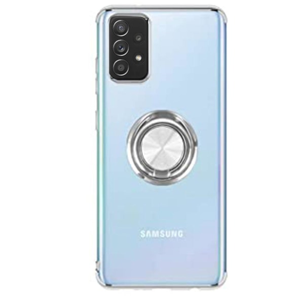 Stilfuldt praktisk cover med ringholder - Samsung Galaxy A72 Roséguld